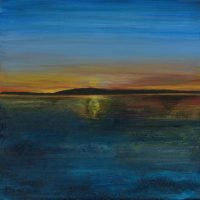 Sunset on the Irrewaddy | 510mm x 510mm | (sold)